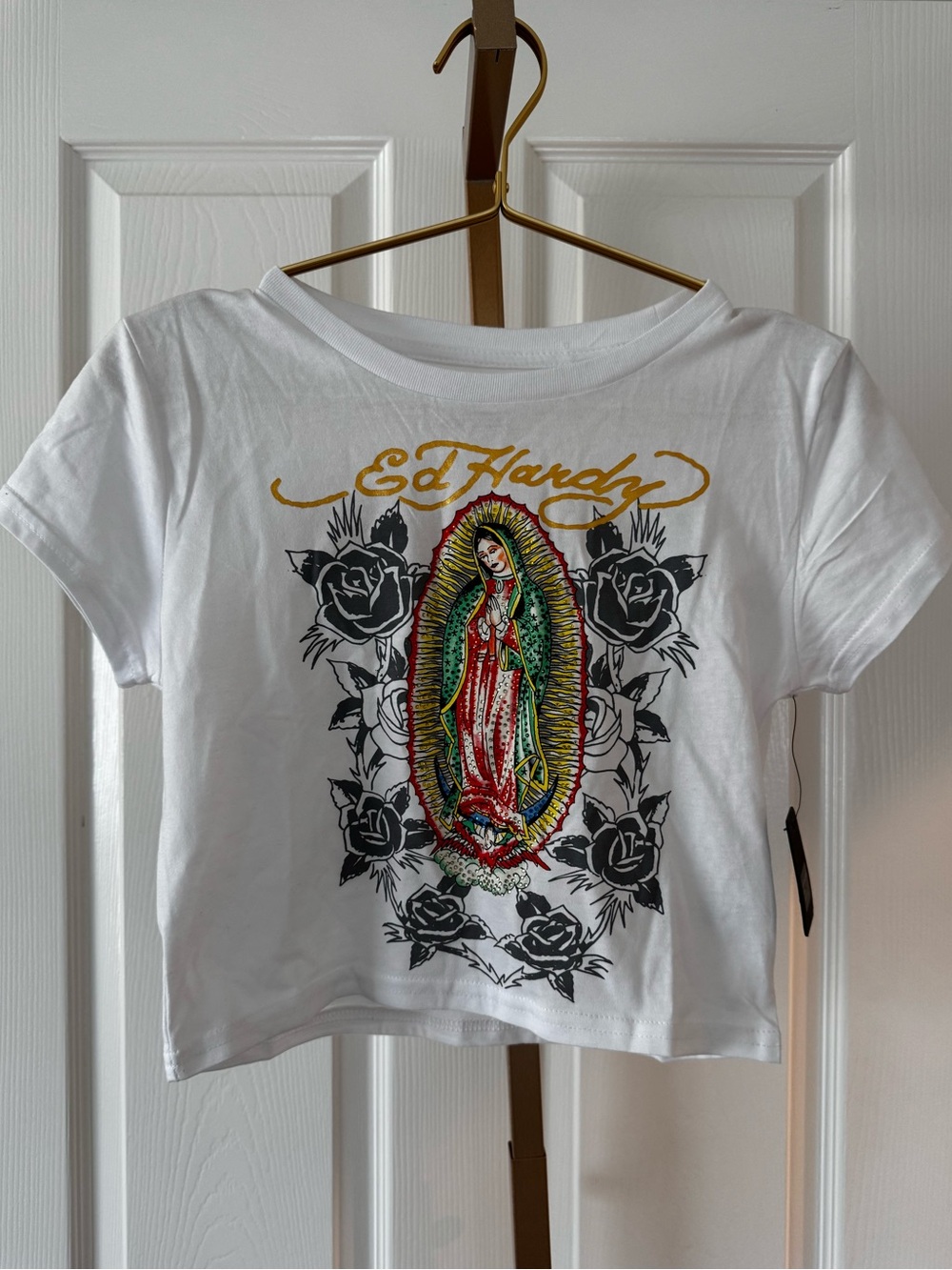 Ed Hardy rhinestone Mary tee